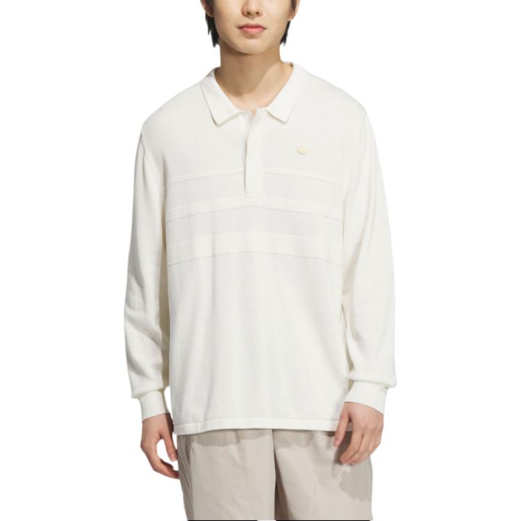 Adidas Originals PREMIUM LONG SLEEVE POLO SHIRT Polo Shirt Men's Jade White JD5806