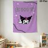 Kuromi'S Magical Adventure Tapestry Background Cloth Wallmounted Home Decor Work Of Art Background Cloth