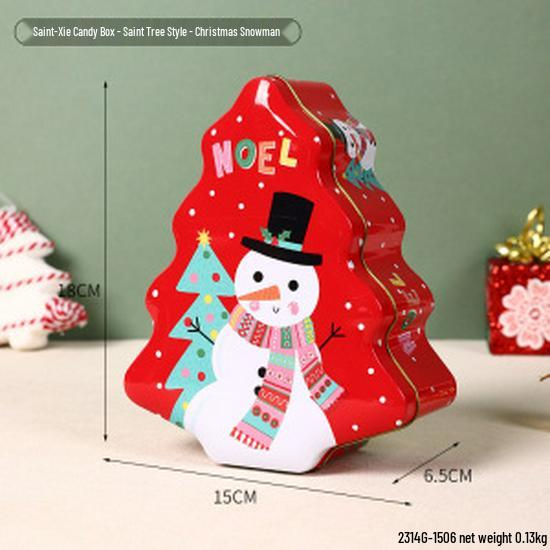 Christmas Gingerbread Man & Santa Claus Tin Cookie and Candy Storage Box