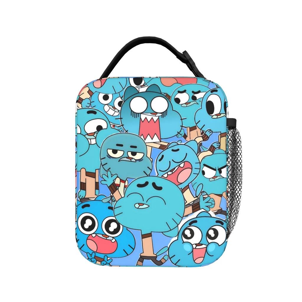 The Amazing World of Gumballs Insulated Lunch Bag Thermal Bag Reusable,Meal Container Portable Tote Lunch Box Bento Pouch Work