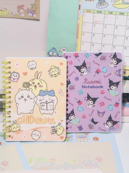A6 Coil Notebook - Cute Diary with Color Pages for Elementary Students