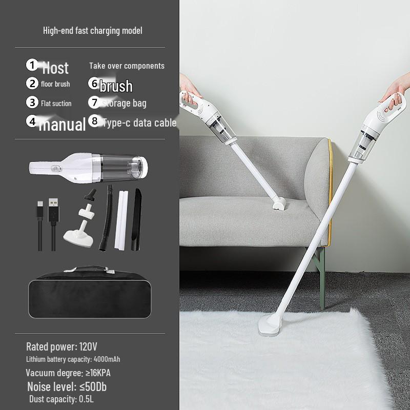 Kabelloser Handstaubsauger für Auto und Zuhause: Superstarke Saugkraft für Zuhause und Auto