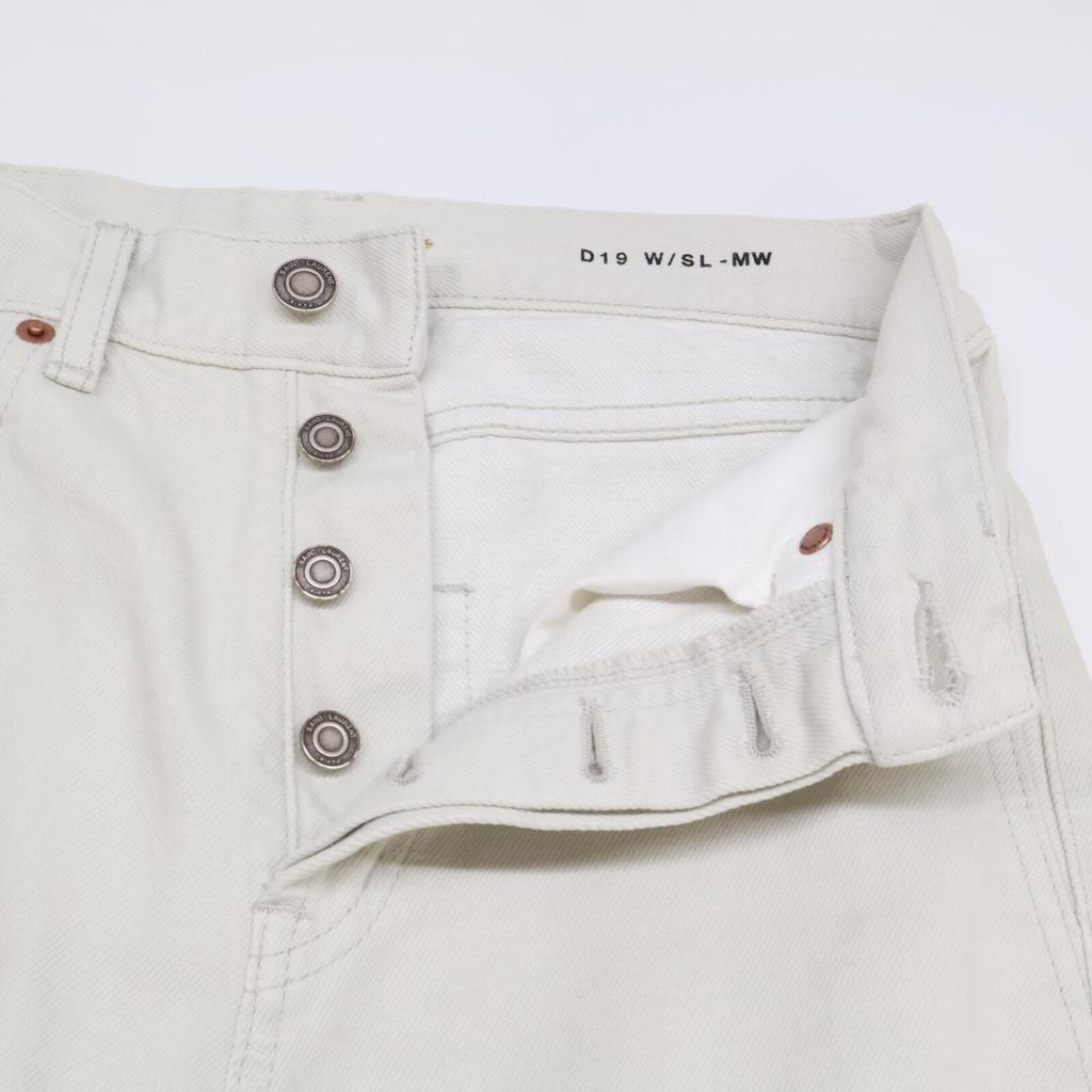 SAINT LAURENT PARIS [Good Condition] 614443 Button fly denim pants/ Bottoms 24 Ice blueUsed