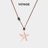 Starfish Pendant Summer Necklace: Beach-Ready Accessory for Women with Skirts and Sweaters