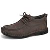 Genuine Leather Mens Casual Shoes Designer Business Work Shoes Brand Comfortable Walking Sneakers Lace Up Sport Shoes Mocassins