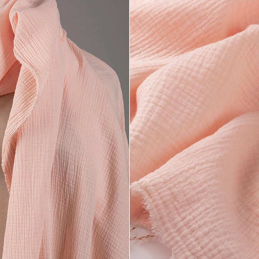 Tessuto di Cotone morbido 100% Cotone Colore Unico Mussola Doppia per Fai da Te Artigianato Materiale da Cucito Vestito Asciugamano Set Biancheria da Letto Garza Runner da Tavola Tessuto