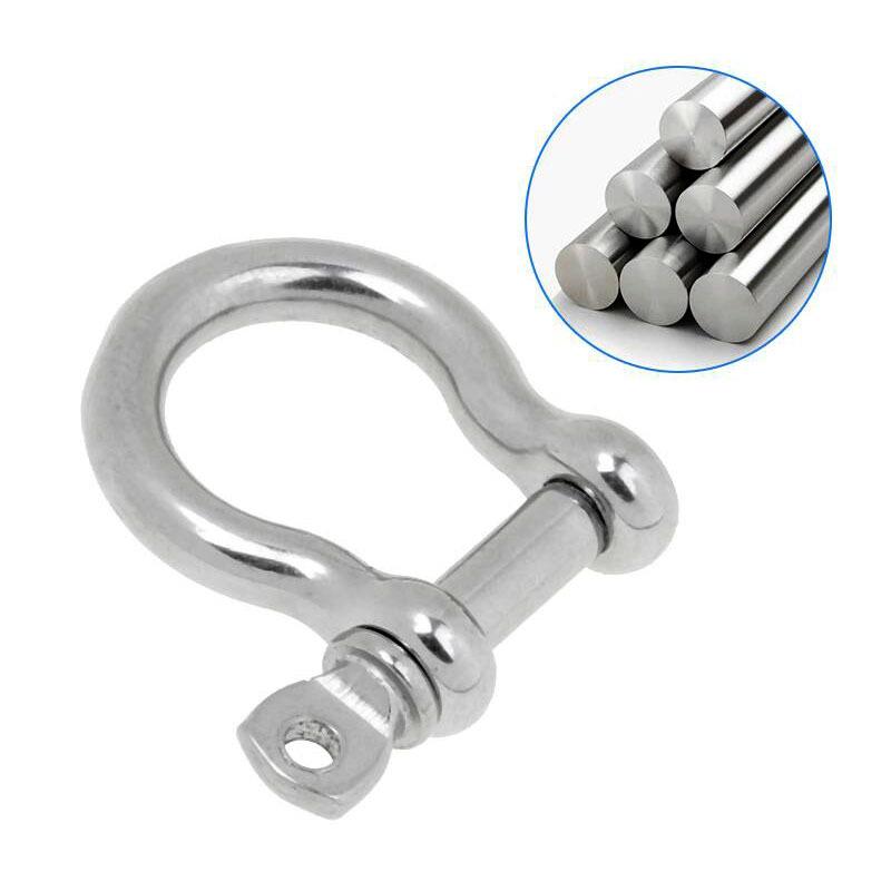 2Pcs Boat 304 Stainless Steel 4mm Ring Bow Anchor Shackle Chain Rigging Captive Pin For Yacht/Canoe/Speedboat Accessories