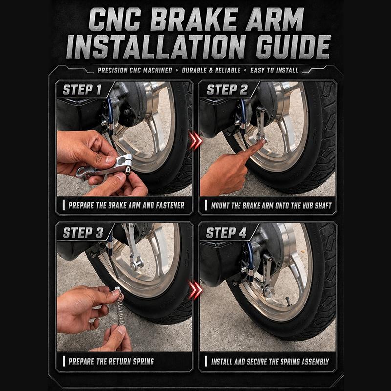 CNC Motorcycle Brake Arm Set Lightweight High Strength Alloy Universal Modification Part for Brake System Upgrade