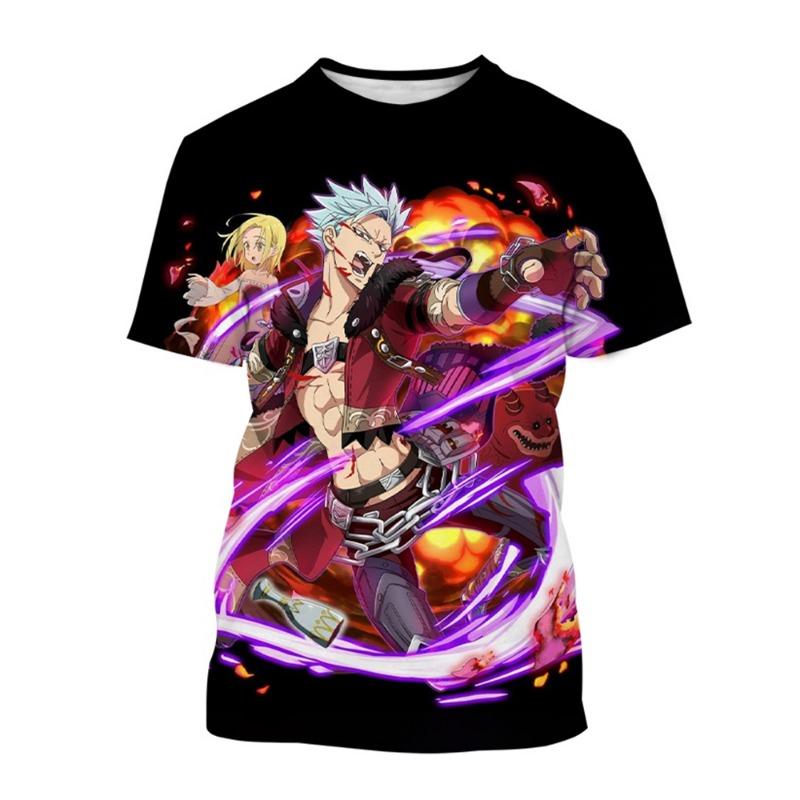 Sommer Heißverkauf Anime Charakter Kreatives Design 3D-Druck Cooles und Personalisiertes Mode T-Shirt