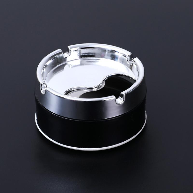 Stainless Steel Ashtray Round Windproof Ashtrays With Rotating Lid For Home Garden Outdoor Indoor Smoking Accessory