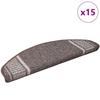 Self Adhesive Stair Treads 15 Pcs Brown 65 X 21 X 4 Cm
