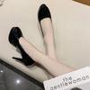 High Heel Women's 2026 New Korean Large Edition Thin Heel Round Toe Low Top Shallow Mouth Waterproof Shoes