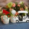 Golfing Cart Standard Cake Leader For Golfing Theme Party Birthday Celebration Plastic Decoration
