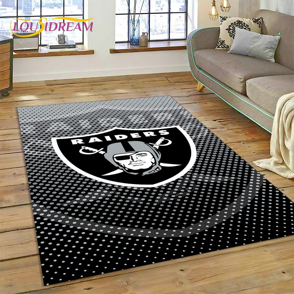 American Football N-NFL Zeichen Rugby Gamer Teppich für Wohnzimmer Schlafzimmer Dekoration, Bodenteppich rutschfeste Dekoration für Sofa Fußmatte
