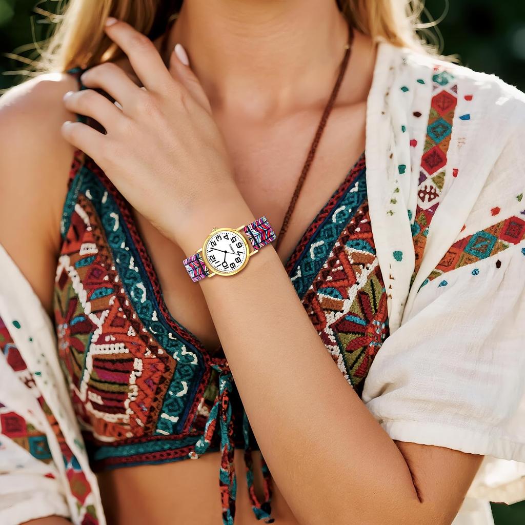 Bohemia Women's Analog Waterproof Watch: Women's Watch with Stainless Steel Strap, Antique Style Fashion Accessory - Valentine's Day or Christmas Gift