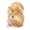 Garden Rabbit Statue Fadeless Resin Bunny Ornament Adorable Exquisite Animal Figurine for Lawn Yard Patio