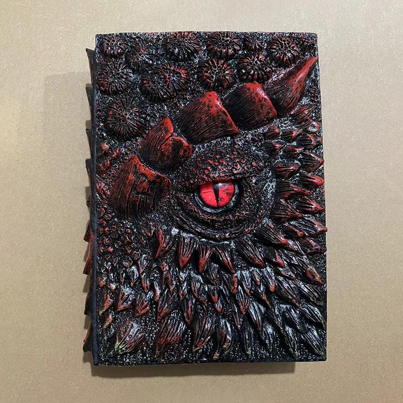 Vintage Dragon Embossed Resin Cover Travel Diary Notebook Travel Journal