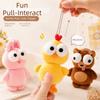 Funny Design Chickens Bag Pendant Pull-out Panda Plush Pendant  Gift For Girls
