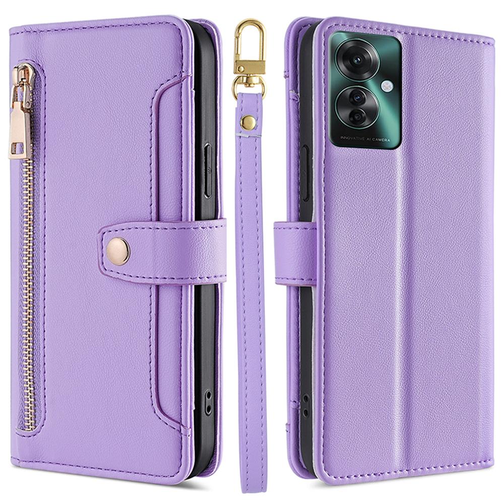 For Oppo Reno11 F 5G/F25 Pro 5G Zipper Wallet Case Leather Phone Cover Mobile Accessories