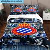 3PCS Football Espanyol Design Bedding Set,Including 1pc Duvet Cover And 2pcs Pillowcases Perfect for Bedroom, Dormitory, Fan Christmas gift