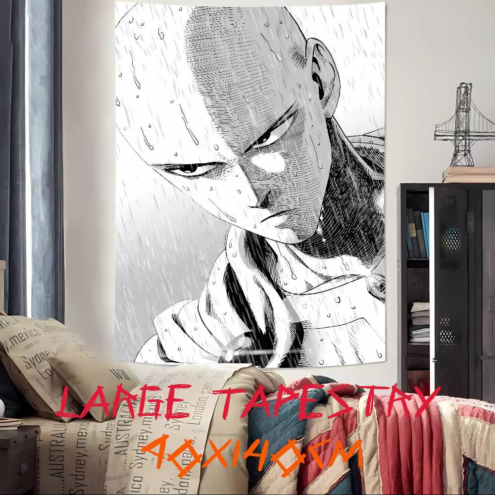 Large HOT Popular Cool Anime One PPunchS Top Man Tapestry Decoration Bedroom Dormitory Background Tapestry