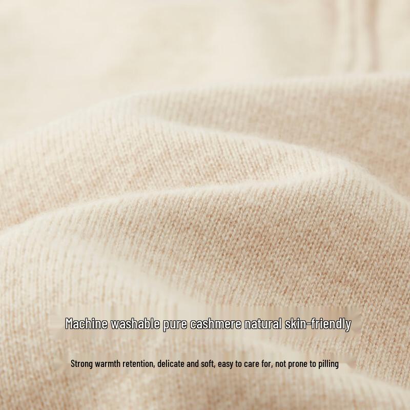 Shanshan Men's 100% Cashmere Stand-up Collar Pullover Sweater