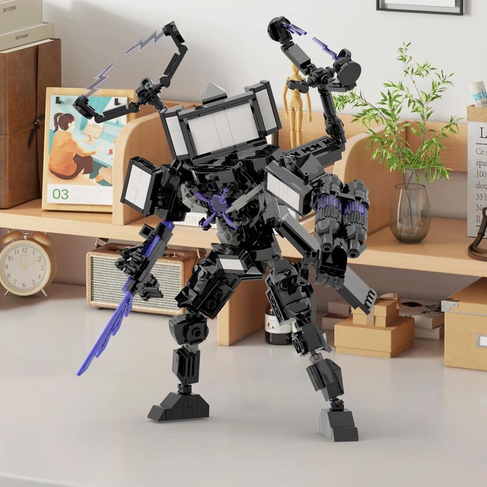 MOC Skibidi Toileted Giant Titan TVman Upgrade Speakerman Building Blocks Action Figure Model Construction DIY Bricks Toy Fan