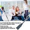 USB-C Female To DC Power Adapter Cable 0.12m Weatherproof Cable DC Plug Grey PVC Cable Converter for Starlink Mini Outdoor