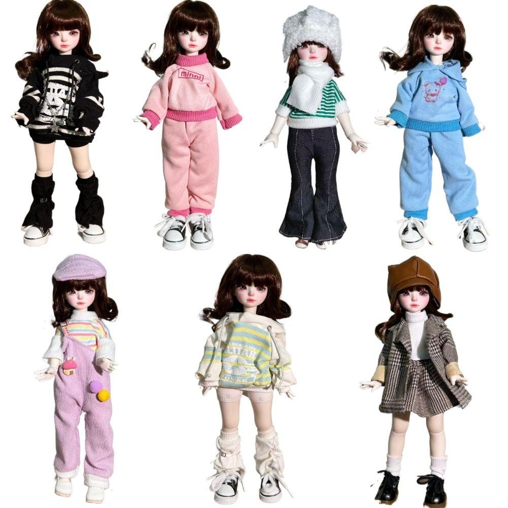 

DIY 30cm Doll Clothes Handmade Doll Dress Up Fashion Doll S Overall Cotton Doll Type B