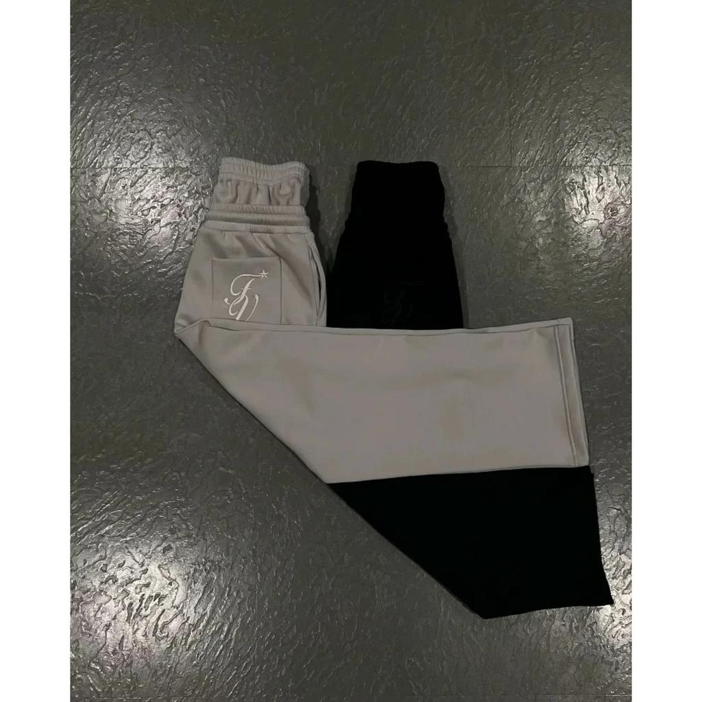 DRIPX Y2K American New Harajuku Vintage Loose Double Waist Sweatpants Streetwear Hip Hop Popular Letters Embroidered Casual Pants