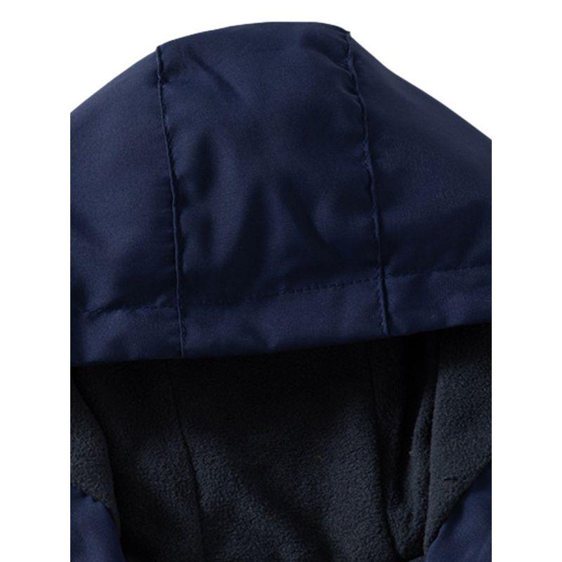 Children's Clothing Autumn and Winter Men's Baby plus Velvet Labeling Hooded Jacket