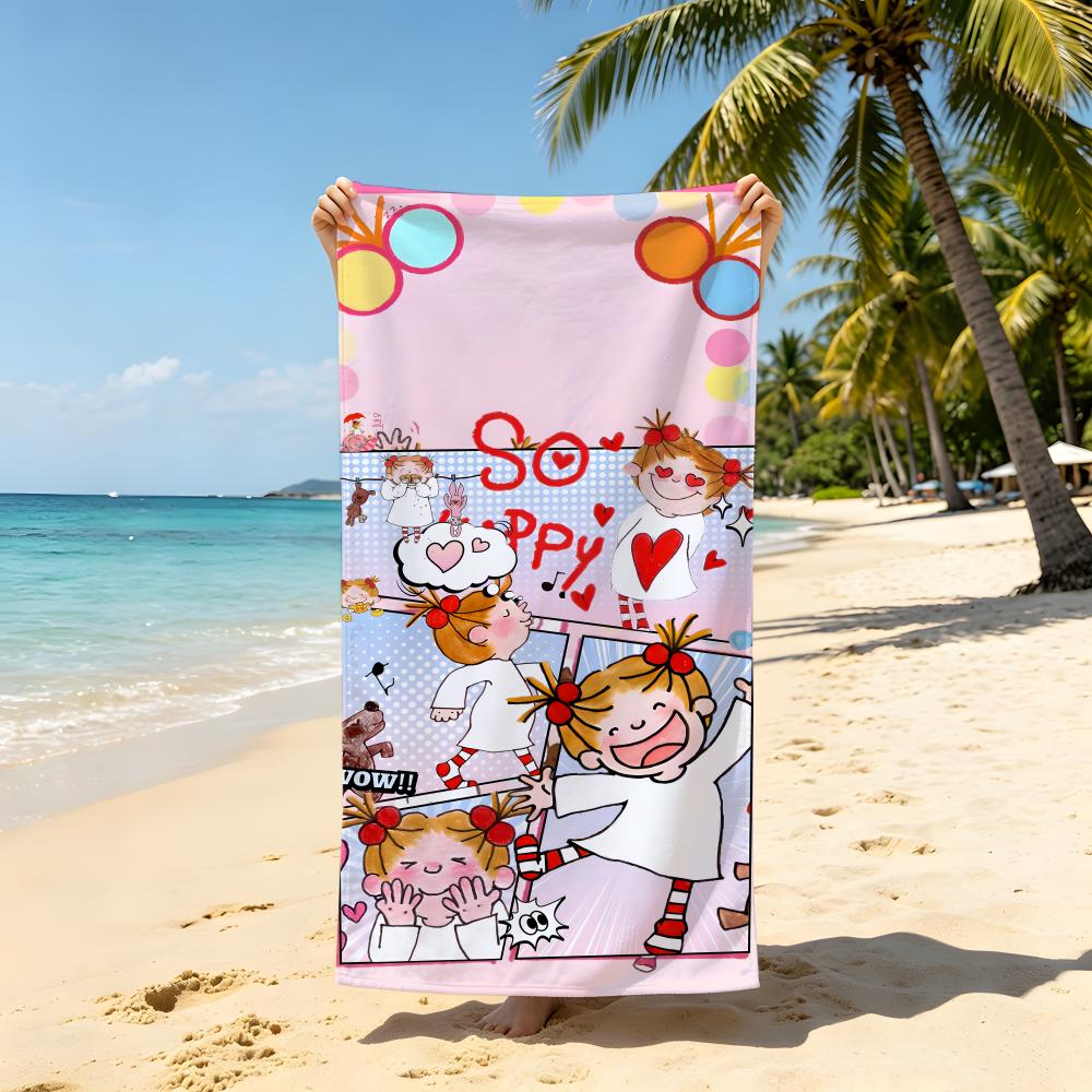 Cartoon C-Coco Illustration Towel Beach Blanket Towel  For Travel Gym Shower Luxury Lightweight Camping Pool Hot