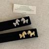 LATS Unique Design Metallic Cartoon Animal Colt Horse Statement Stud Earrings for Women Girl Gold Silver Jewelry
