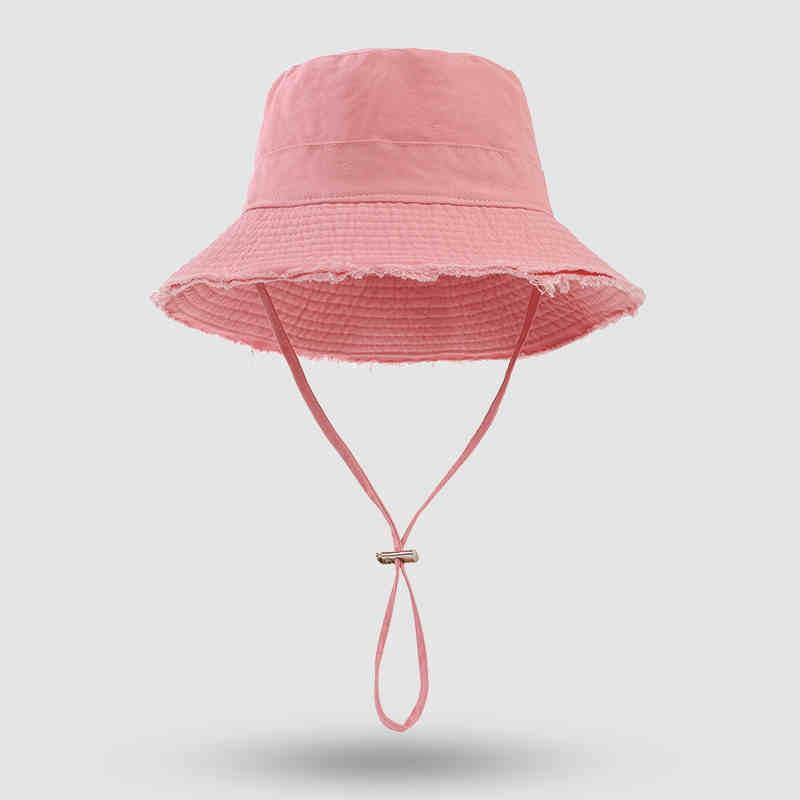 Autumn and winter hat women's large brim showing face small bucket hat versatile basin hat high sense solid color bucket hat
