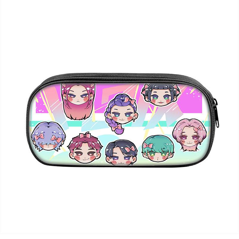 Demon Hunters Pencil Case KPop Demon Hunters Primary and Secondary School Children's Pencil Case Storage Bag CLE