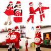 Kids Xmas Outfit Boys Girls Santa Claus Cosplay Costume Christmas Clothes