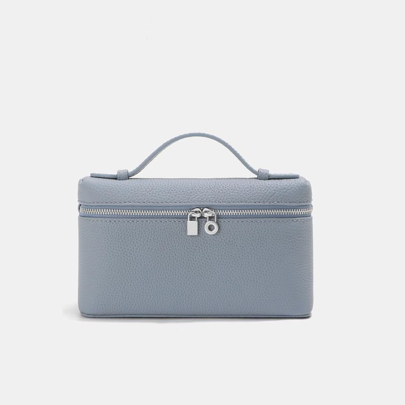 

Сумка-ланчбокс Lp19 из первого слоя коровьей кожи, модная сумка-саквояж, сумка для мобильного телефона, женская сумка из натуральной кожи, сумка через плечо, сумка-мессенджер Flax Blue(The first layer of cowhide silk scarf)