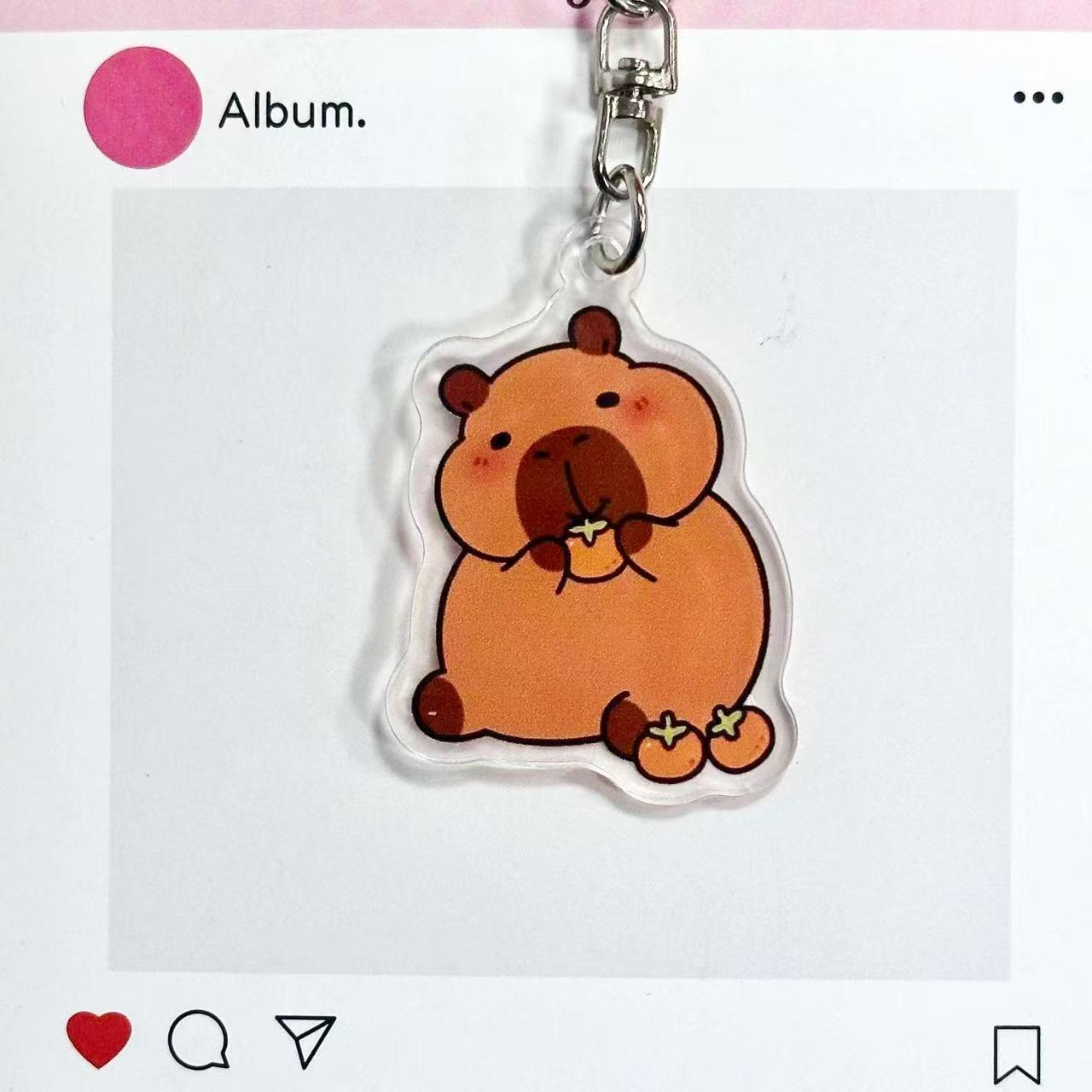 Новый 2D Мультяшный Морская свинка Акриловый Брелок - Милый Подвеска для Рюкзака