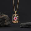 Tarot Card Neckalce Stainless Steel for Women Men Evil Eye Star Moon Sun Lovers One Piece Choker Original Design Jewelry Gifts
