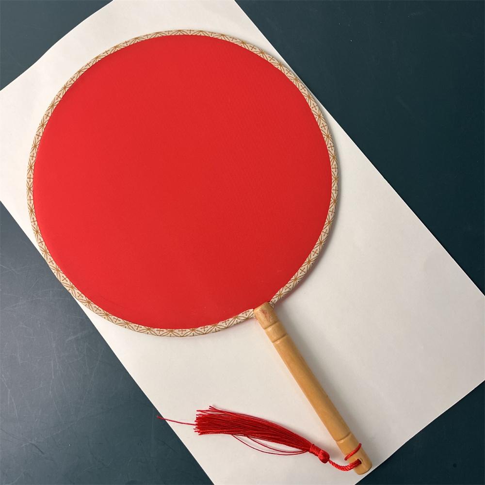 

Chinese Style Embroidered Fan Semi-transparent Classical Long Handle Tassel Dance Fan Costume Hanfu Cheongsam Fan Home Decor червоний