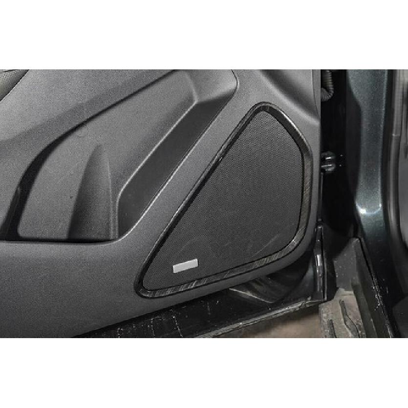 For Chevrolet Equinox 2018-22 Black Wood Grain Inner Door Speaker Frame Cover 4X