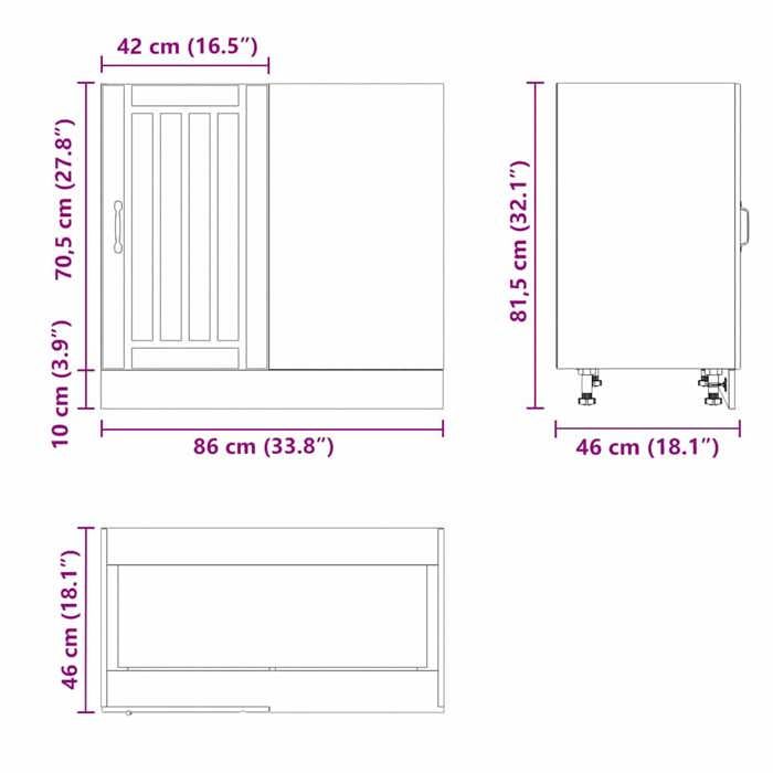 VidaXL Meuble de base de lavabo Lucca chêne sonoma bois d'ingénierie 854311