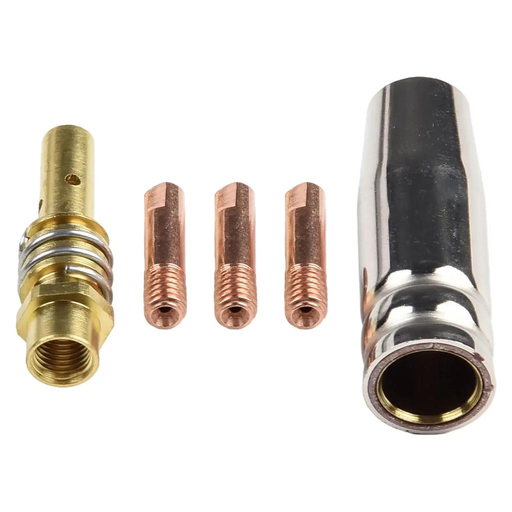 5pcs/set Mig Contact Tip Consumables MIG Welding MB15 15AK Contact Tip 0.8/1.0/1.2mm Conductive Tip And Tip Holder