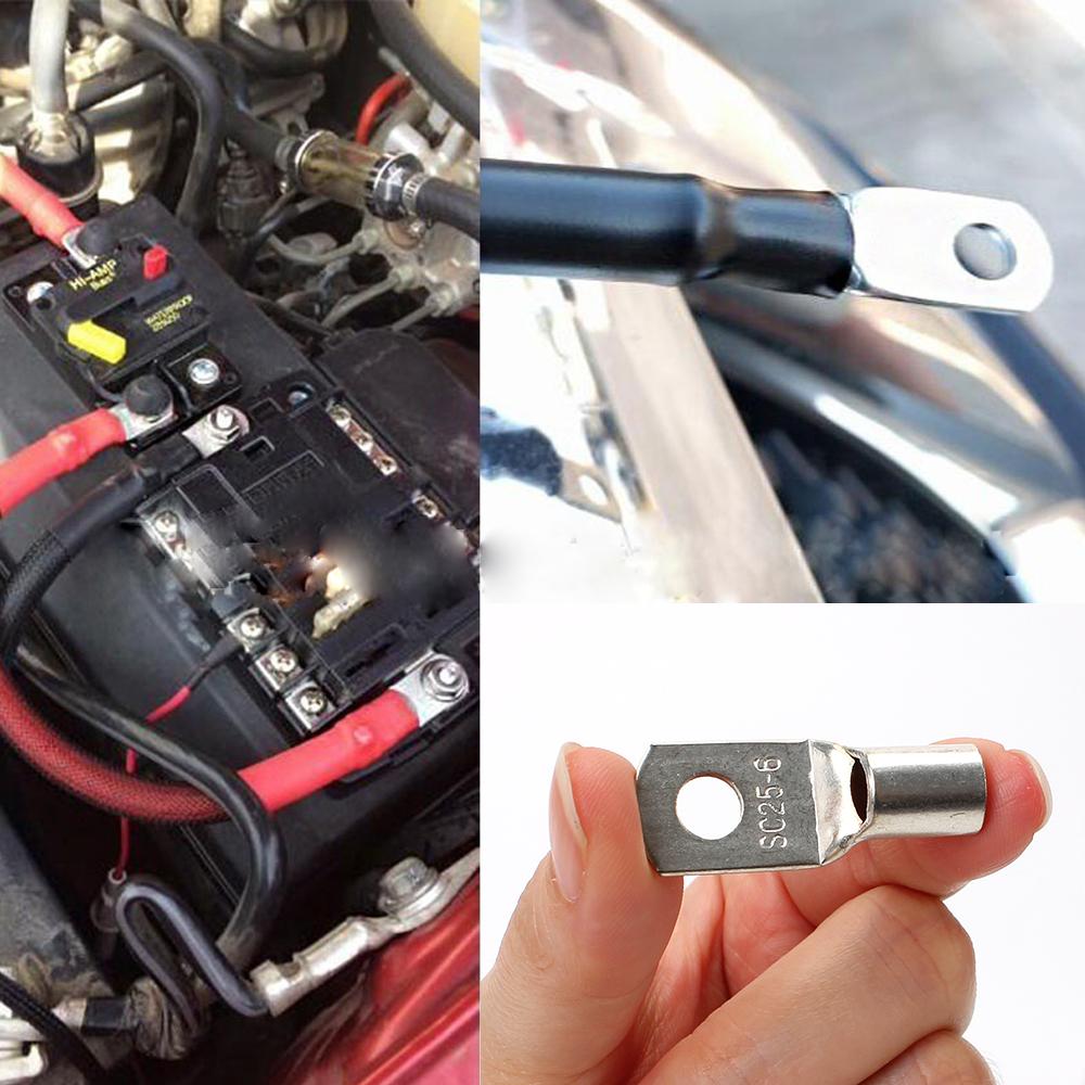 Wire Crimp Adapter HX50B Crimping Pliers 60pcs Copper Rings Soldered Connector Car Battery Terminals Electronics Garage Tools