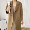 100% Wool Women Coat Autumn Wool Long Coat Handmade Pea Coat Winter Warm Wool Long Jacket Overcoat