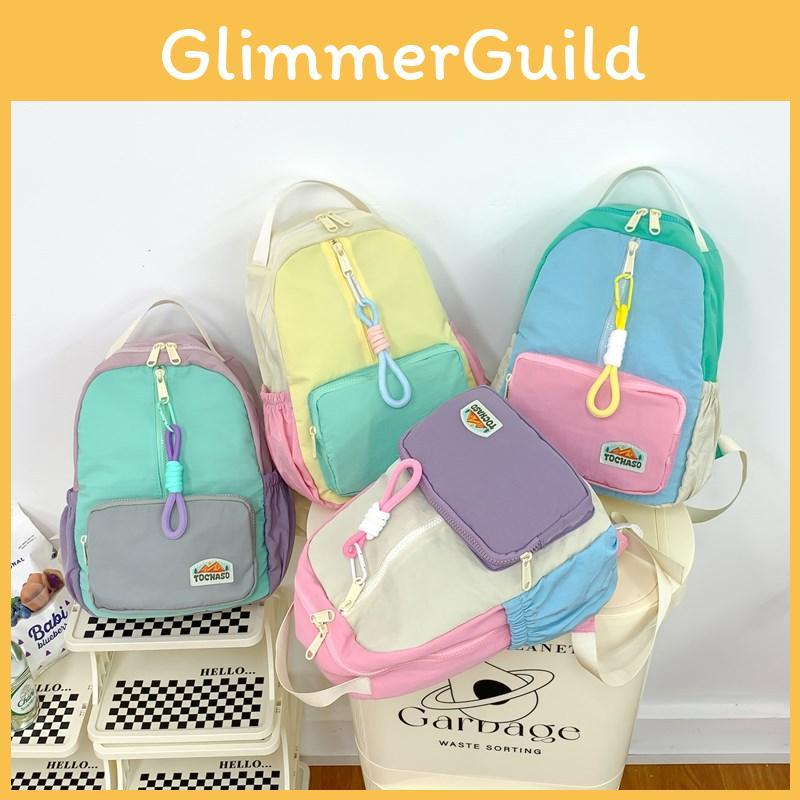 Backpack Fashionable Kids Color Block Design Large Capacity Bag Kindergarten