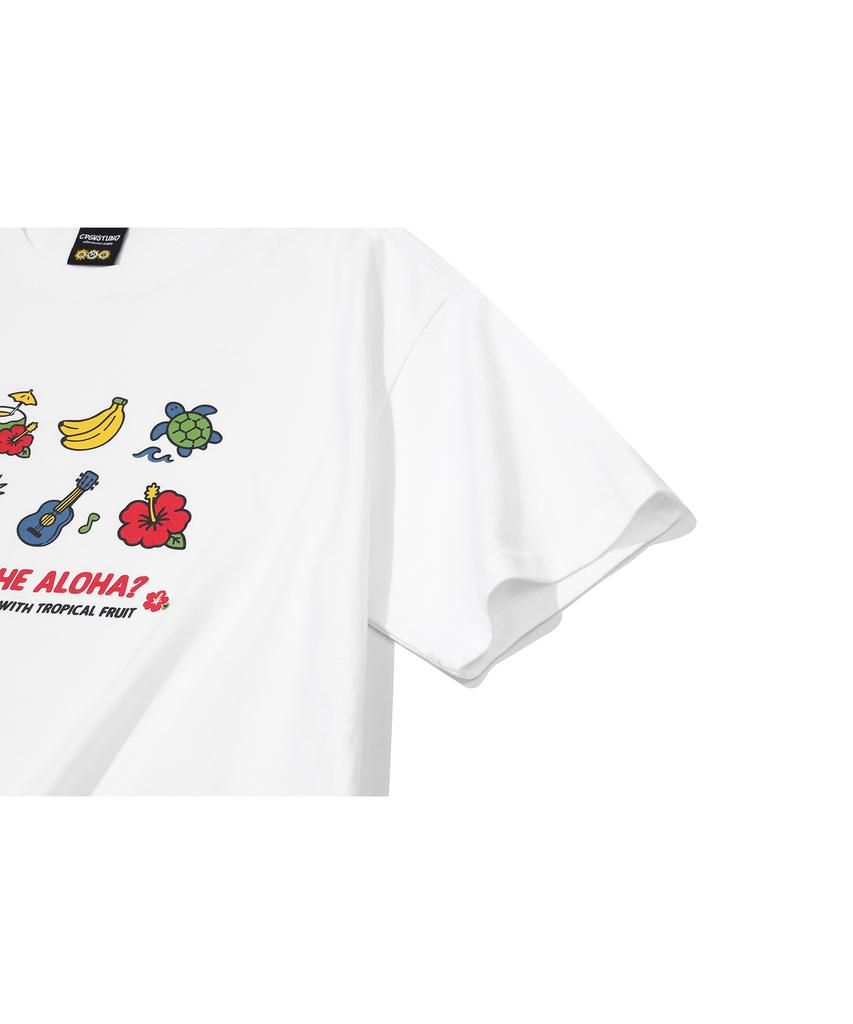 CPGN STUDIO Summer Aloha Short Sleeve Tee White