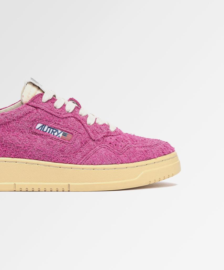 Autry Medalist Sneakers In Hairy Suede Fuchsia