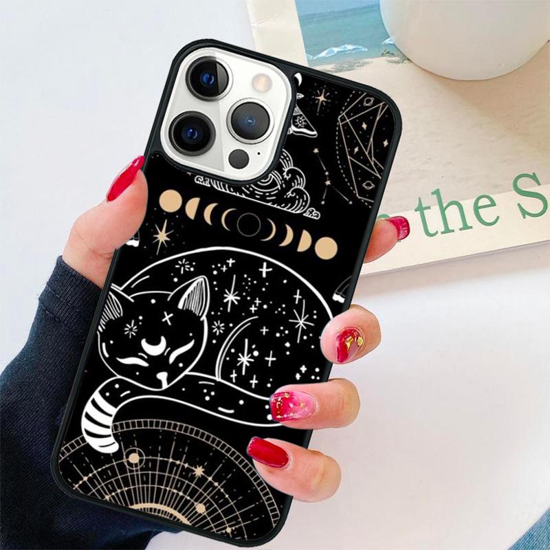 Occult Witchcraft Moon Gothic Witch Phone Case For iPhone 16 15 14 plus XR XS 11 12 13 Pro max Shell Cover coque