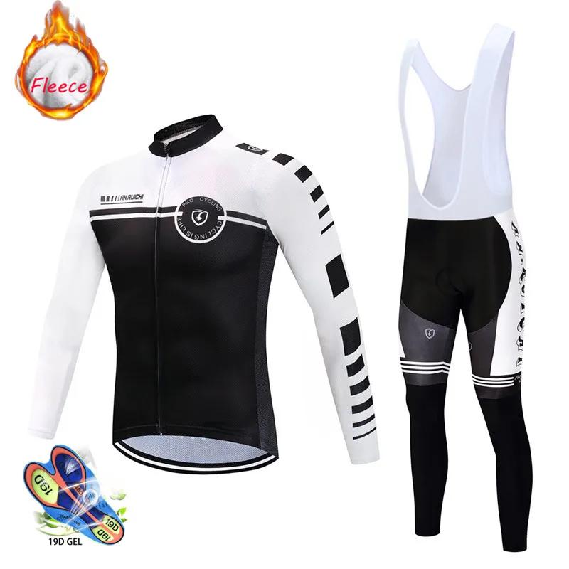 2026 Winter Thermal Fleece Cycling Clothes Men Jersey Suit Outdoor Bike MTB Clothing Bib Pants Set Ropa Ciclismo Hombre